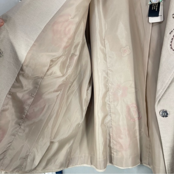 New ANNE CARSON Floral Embroidered Women's Blazer Size 2X - Picture 7 of 10